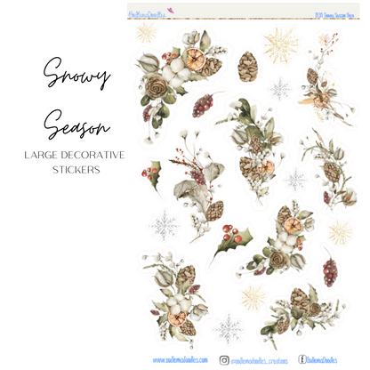 Snowy Season Large Decorative Stickers