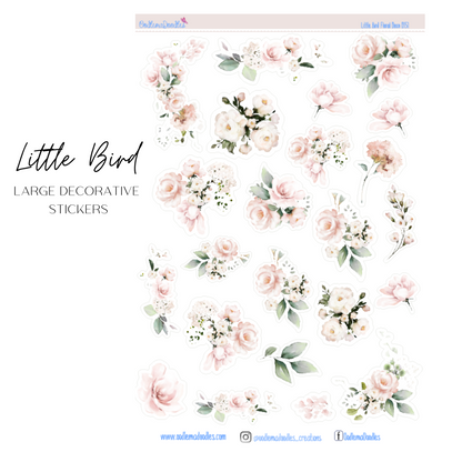 Little Bird Flower Large Decorative Planner Stickers