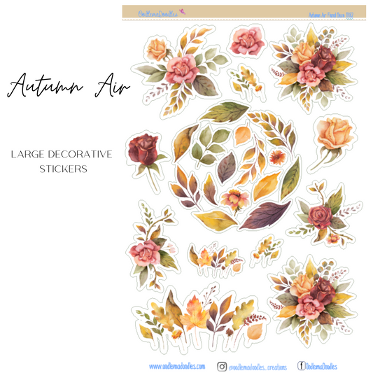 Autumn Air Flower Large Decorative Planner Stickers