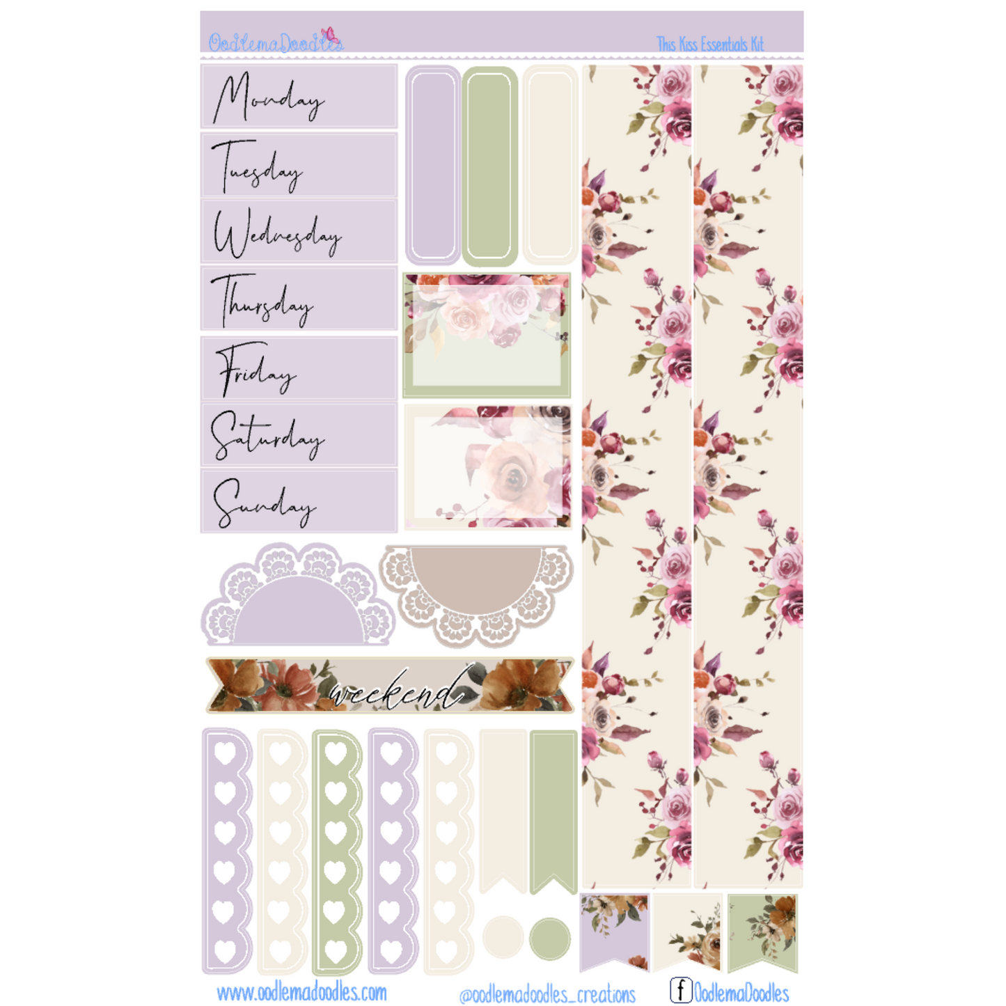 This Kiss Essential Planner Sticker Kit