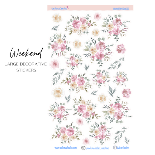 Weekend Flower Large Decorative Planner Stickers