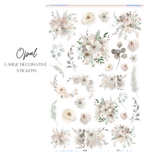Opel Flower Large Decorative Planner Stickers