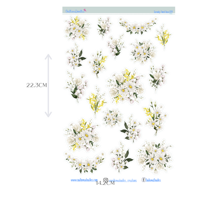 Serenity Flower Large Decorative Planner Stickers