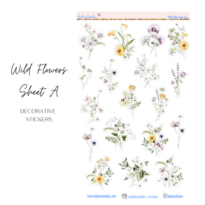 Wild Flower Large Decorative Planner Stickers