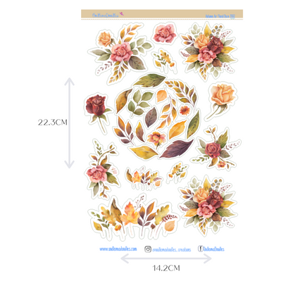 Autumn Air Flower Large Decorative Planner Stickers