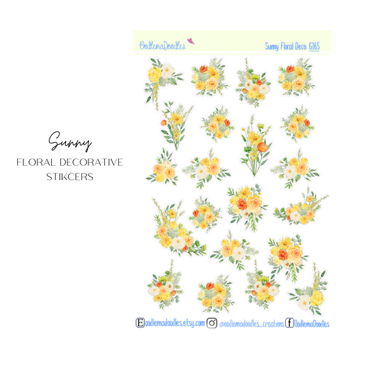 Sunny Floral Decorative Stickers