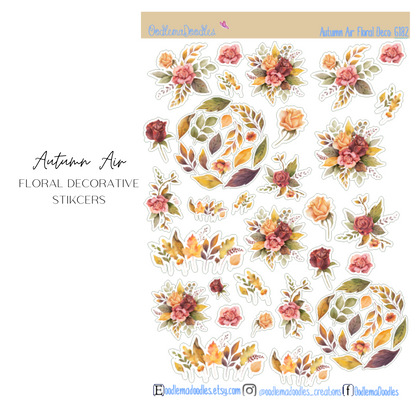 Autumn Air Floral Decorative Stickers