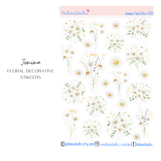 Jemima Floral Decorative Stickers