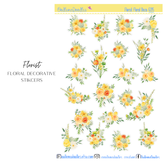 Florist Floral Decorative Stickers