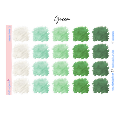 Watercolour Square Swatches Stickers