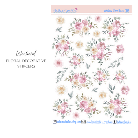 Weekend Floral Decorative Stickers