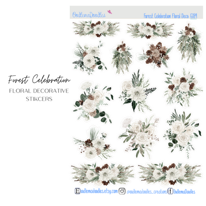 Forest Celebration Floral Decorative Stickers