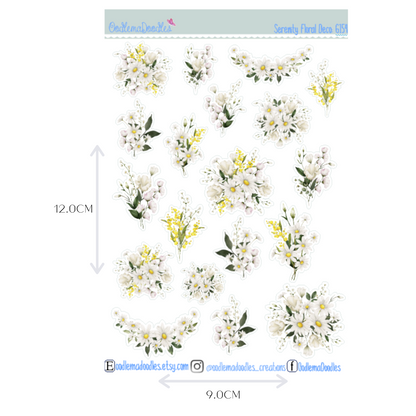 Serenity Floral Decorative Stickers