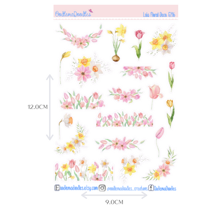 Lola Floral Decorative Stickers