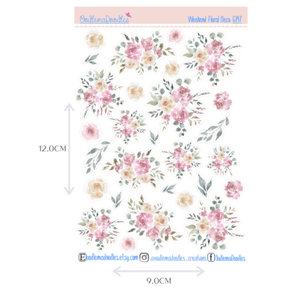 Weekend Floral Decorative Stickers