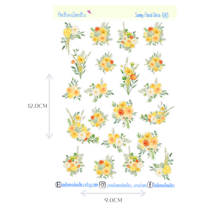 Sunny Floral Decorative Stickers