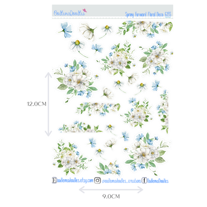 Spring Forward Floral Decorative Stickers