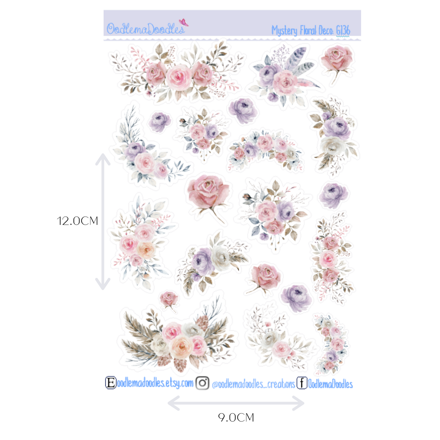 Mystery Floral Decorative Stickers