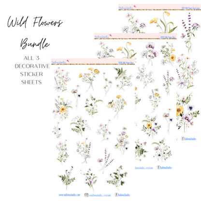 Wild Flower Large Decorative Planner Stickers