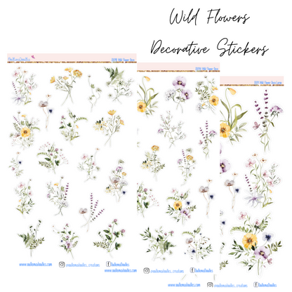 Wild Flower Large Decorative Planner Stickers