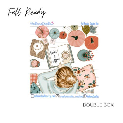 Fall Ready Decorative Double Box Sticker