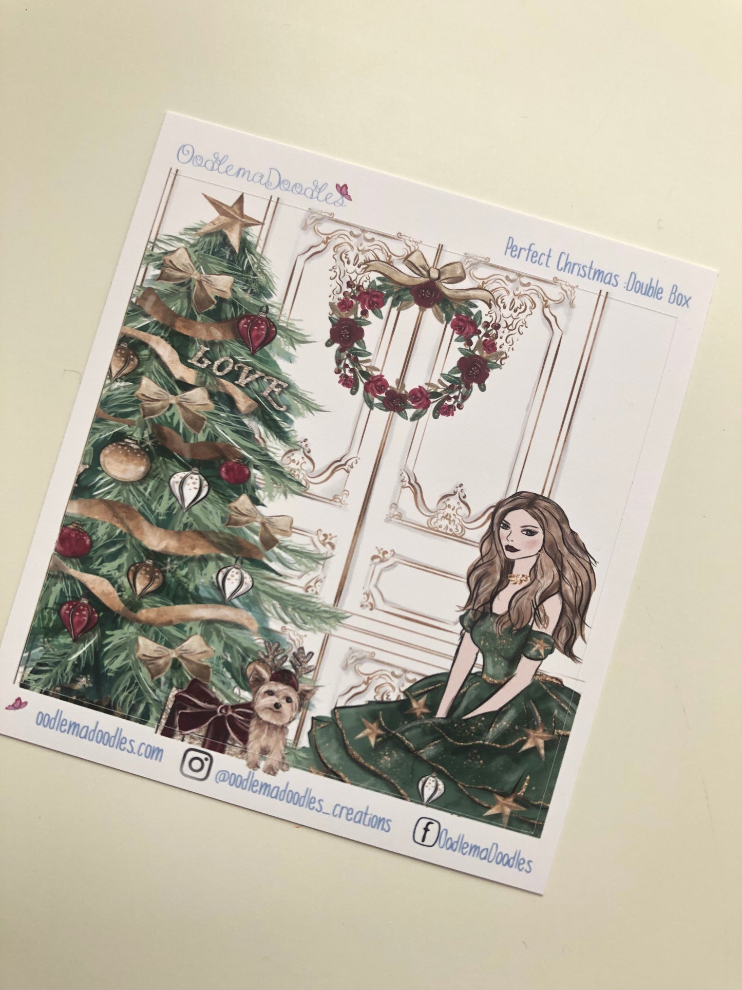 Perfect Christmas Decorative Double Box Sticker
