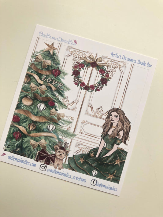Perfect Christmas Decorative Double Box Sticker