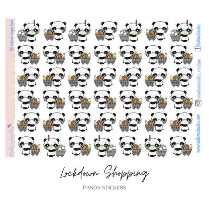 Lockdown Shopping Panda Icons