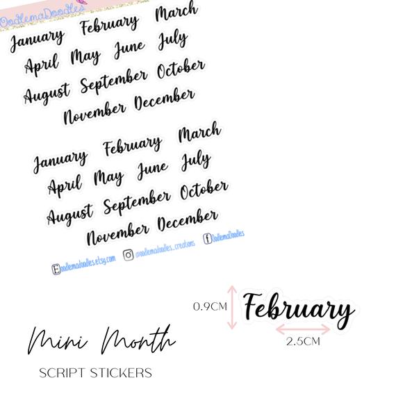 Mini Month Script – oodlemadoodles