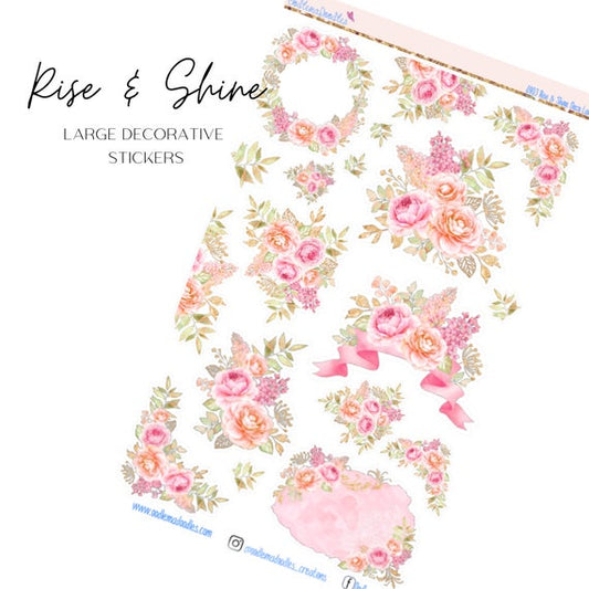 Rise & Shine Large Decorative Planner Stickers