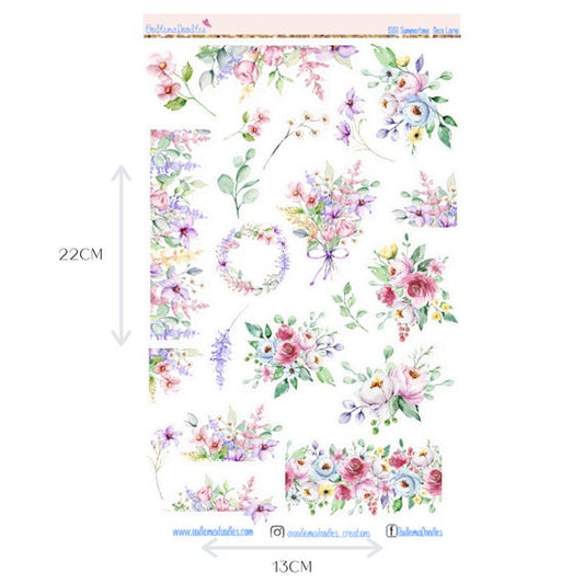 Summertime Large Decorative Planner Stickers
