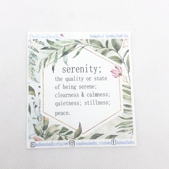 Tranquility & Serenity - Decorative Double Box Sticket