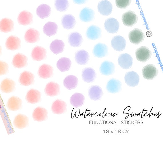 Watercolour Functional Stickers