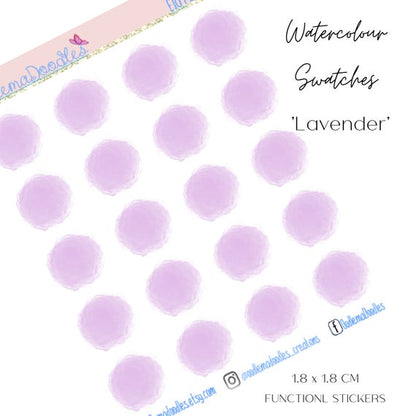 Watercolour Swatches Functional Stickers