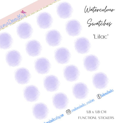 Watercolour Swatches Functional Stickers