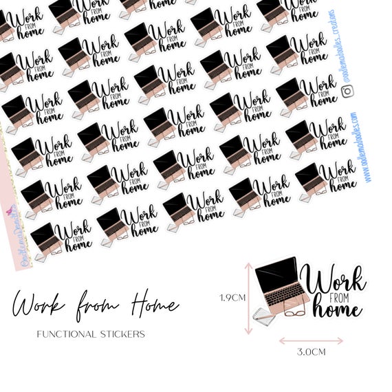 Work from Home Functional Stickers