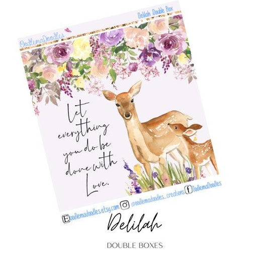 Delilah Decorative Double Box Sticker - oodlemadoodles