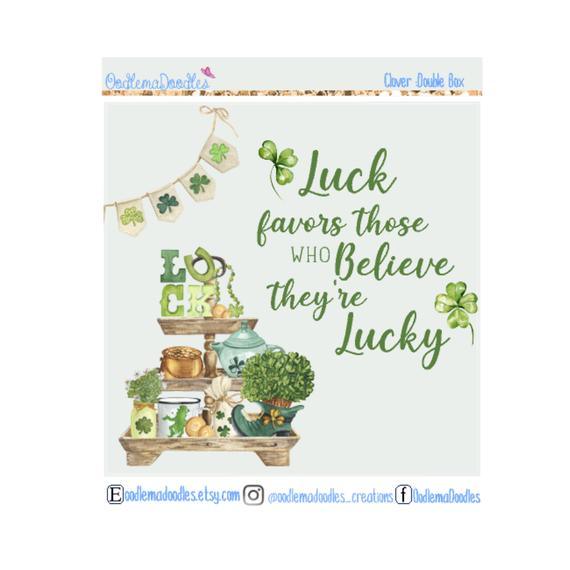 Clover Decorative Double Box Sticker - oodlemadoodles