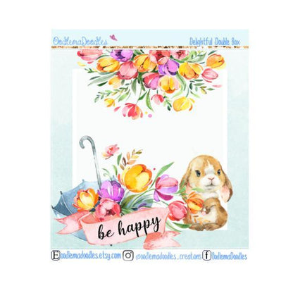 Delightful Decorative Double Box Sticker - oodlemadoodles