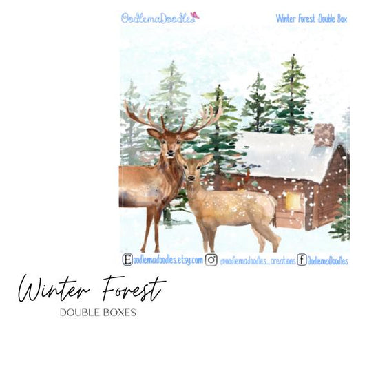 Winter Forest - Decorative Double Box Sticket