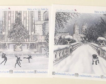 Winter in the City - Decorative Double Box Sticket