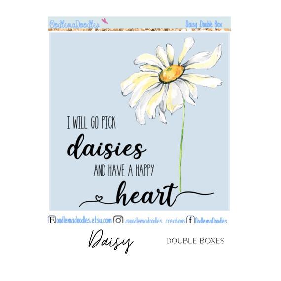 Daisy Decorative Double Box Sticker - oodlemadoodles