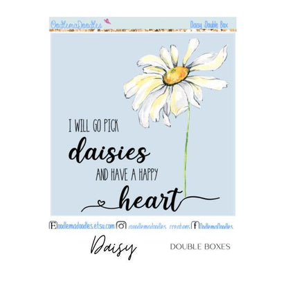 Daisy Decorative Double Box Sticker - oodlemadoodles