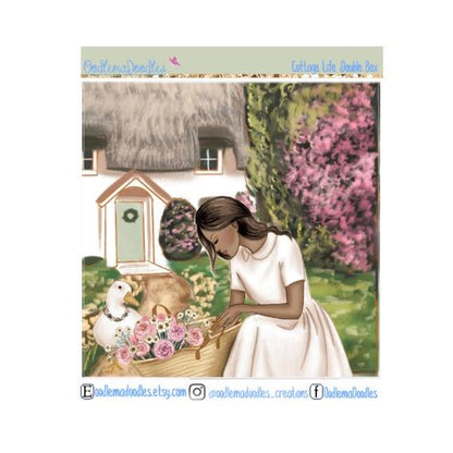 Country Life Decorative Double Box Sticker - oodlemadoodles