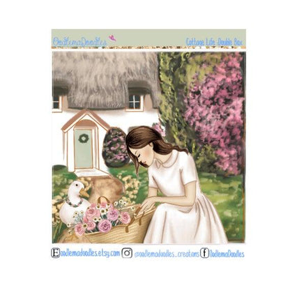 Country Life Decorative Double Box Sticker - oodlemadoodles