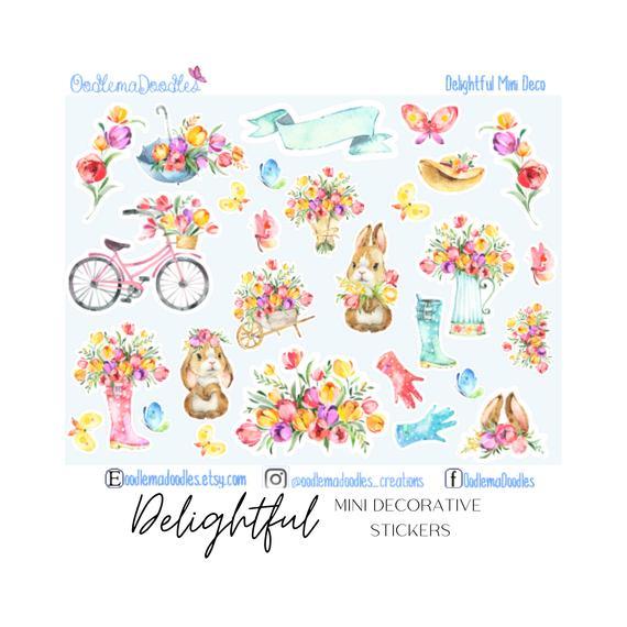 Delightful Mini Decorative Stickers - oodlemadoodles