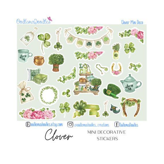 Clover Mini Decorative Stickers - oodlemadoodles