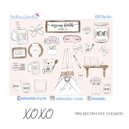 XOXO Mini Decorative Stickers