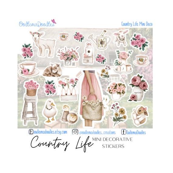 Country Life Mini Decorative Stickers - oodlemadoodles
