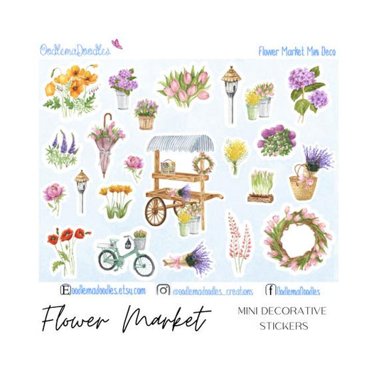 Flower Market Mini Decorative Stickers